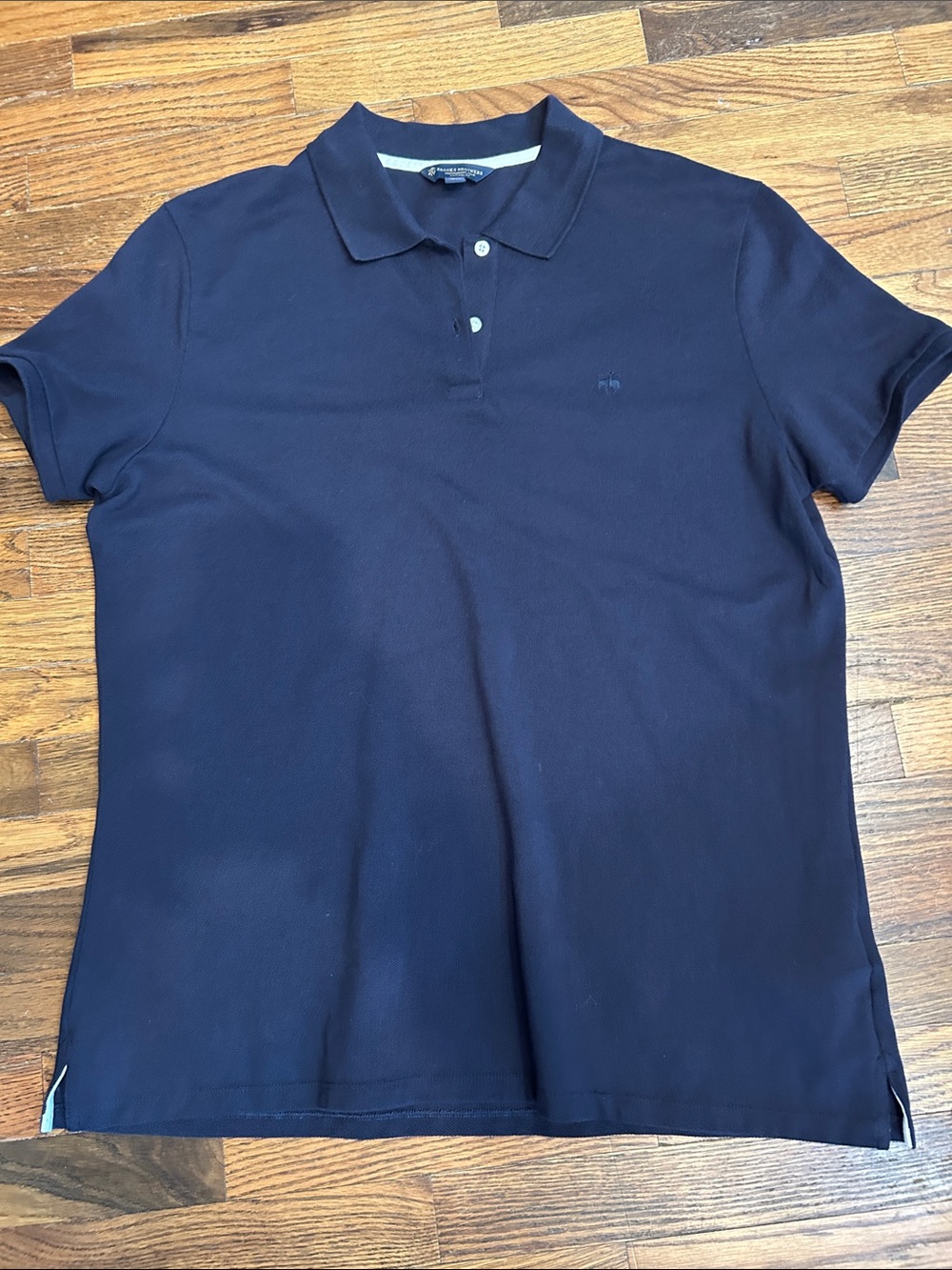 Brooks Brothers Dark Navy Short-Sleeve Polo